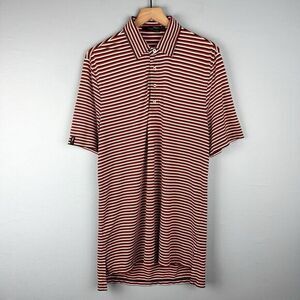 RLX‎ Ralph Lauren Mens Medium Red White Short Sleeve Performance Golf Polo Shirt